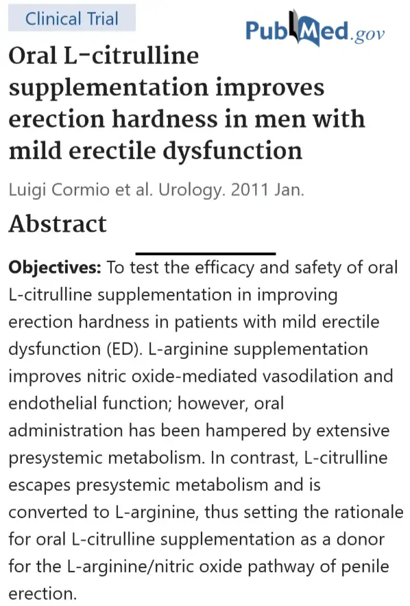 L-Citrulline Clinical Study Results