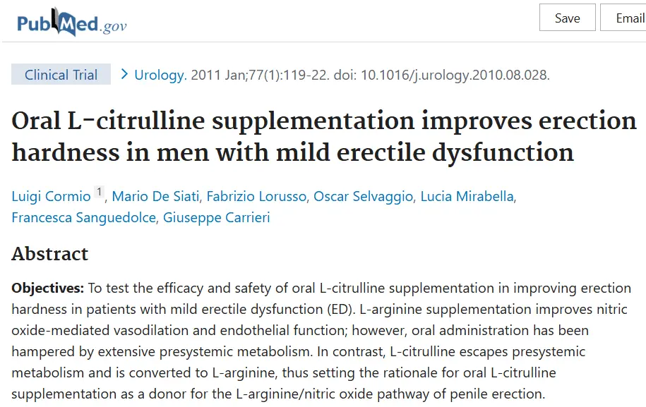 L-Citrulline Clinical Study Results